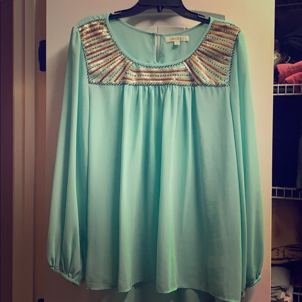 Umgee plus size sheer top